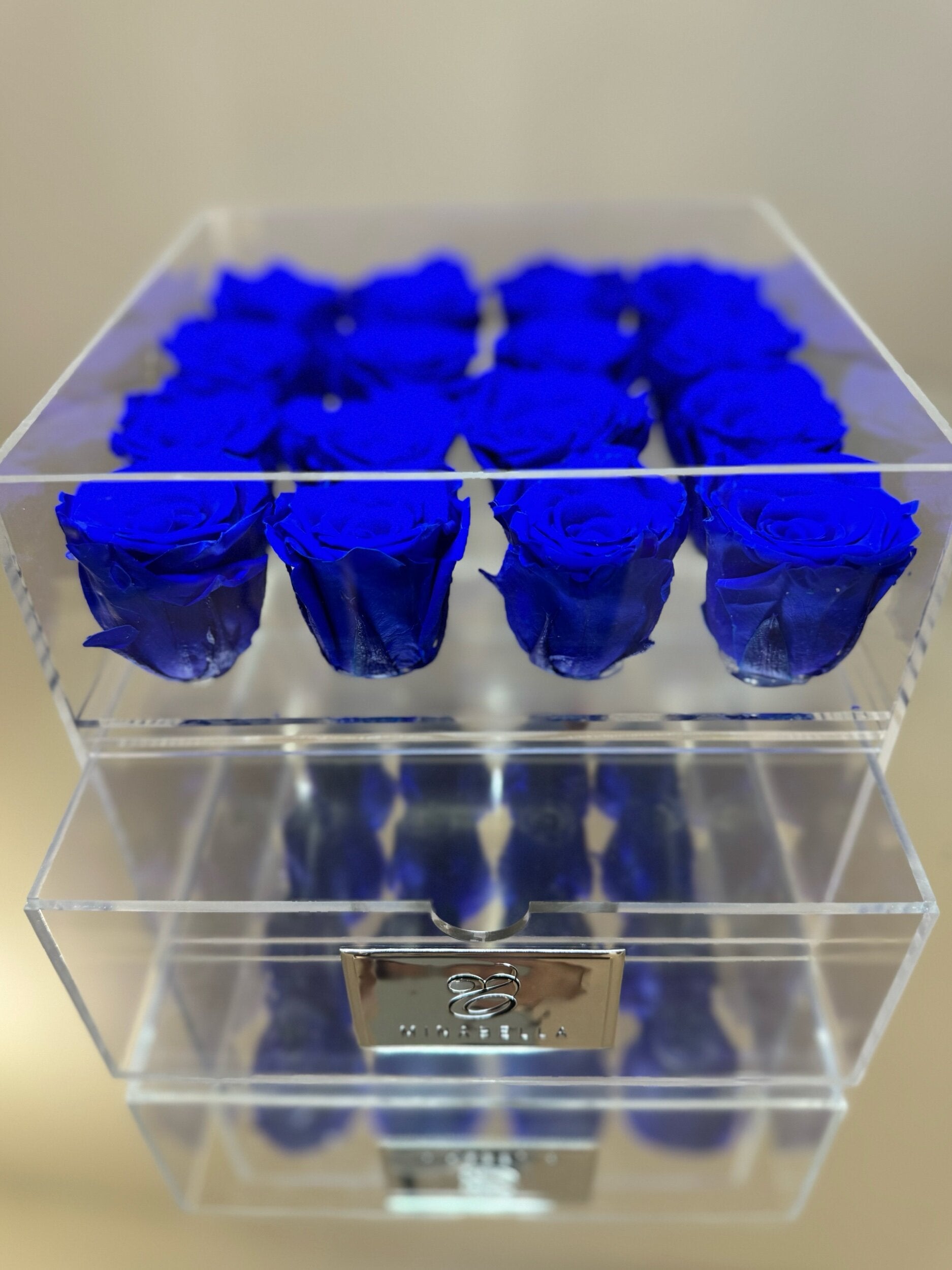 Acrylic Rose Box (Blue)