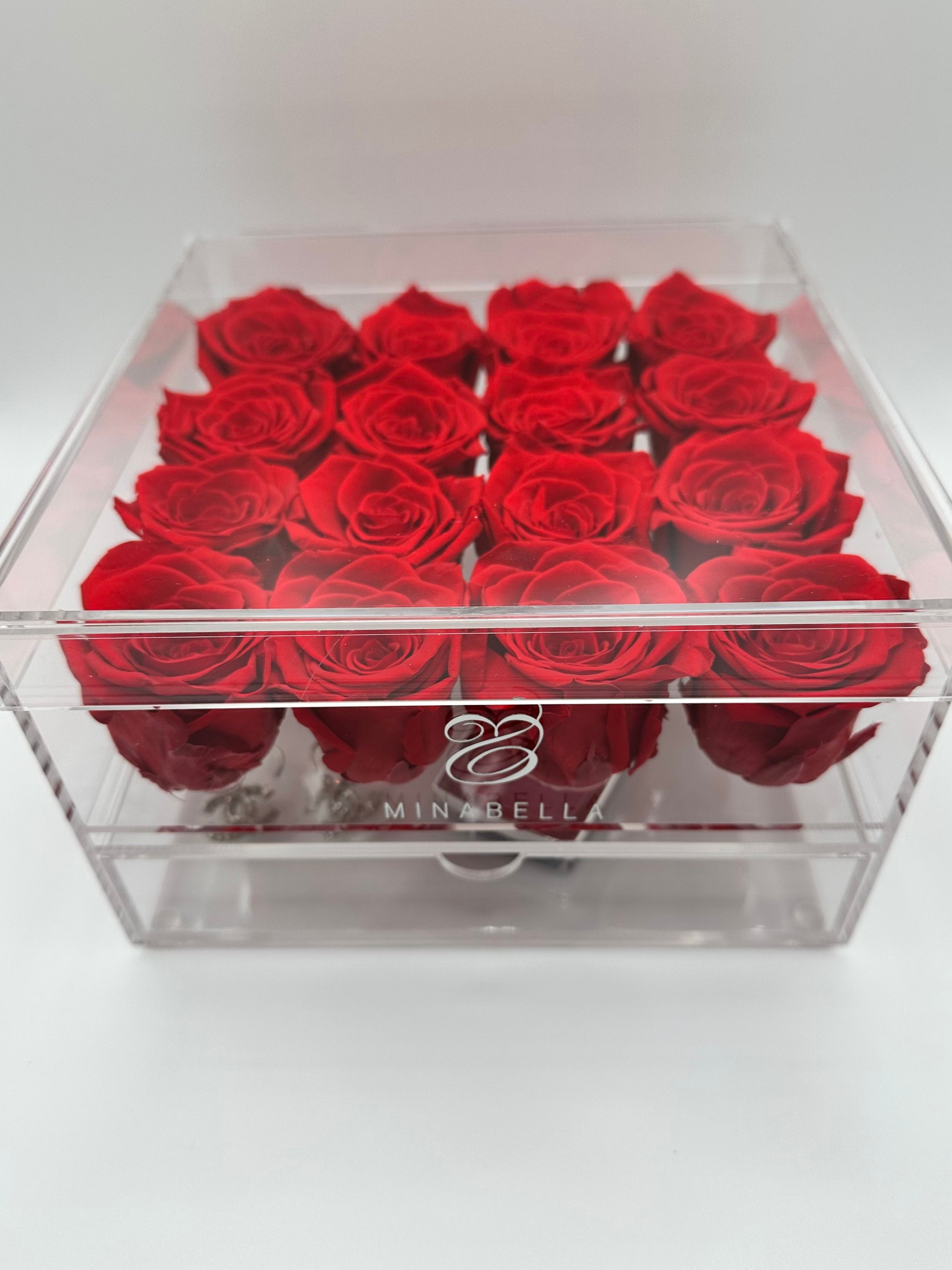 Acrylic Rose Box (Red)