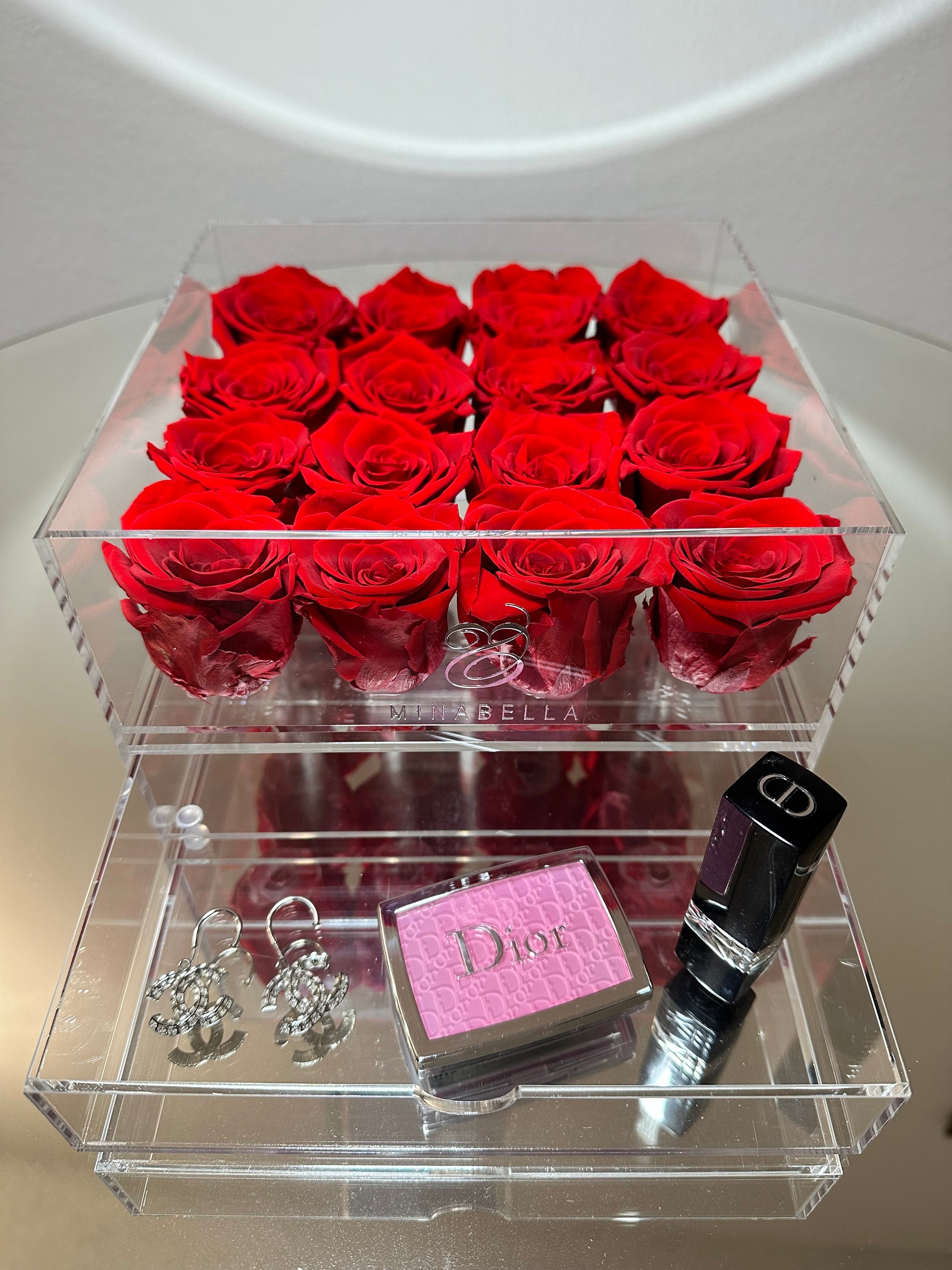 Acrylic Rose Box (Red)