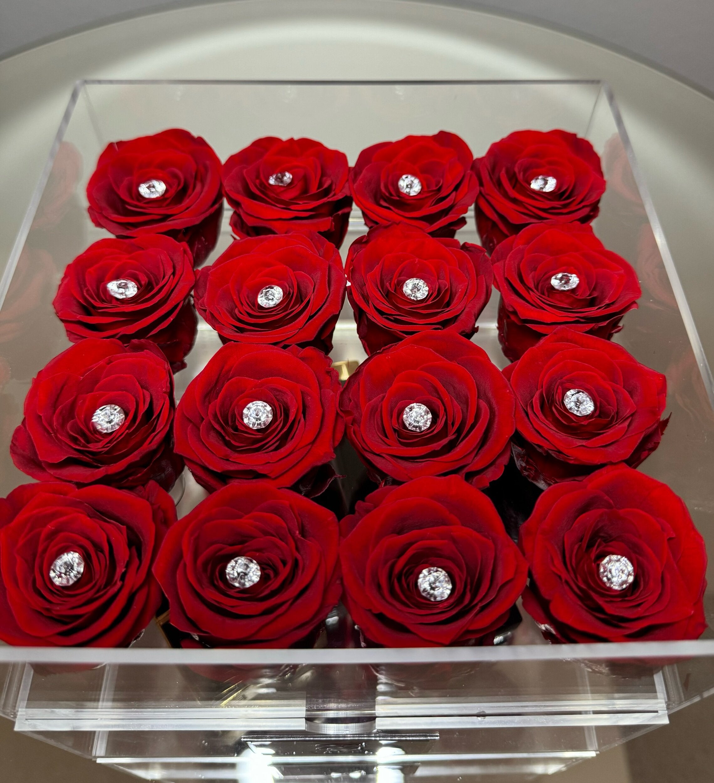 Acrylic Rose Box (Red)