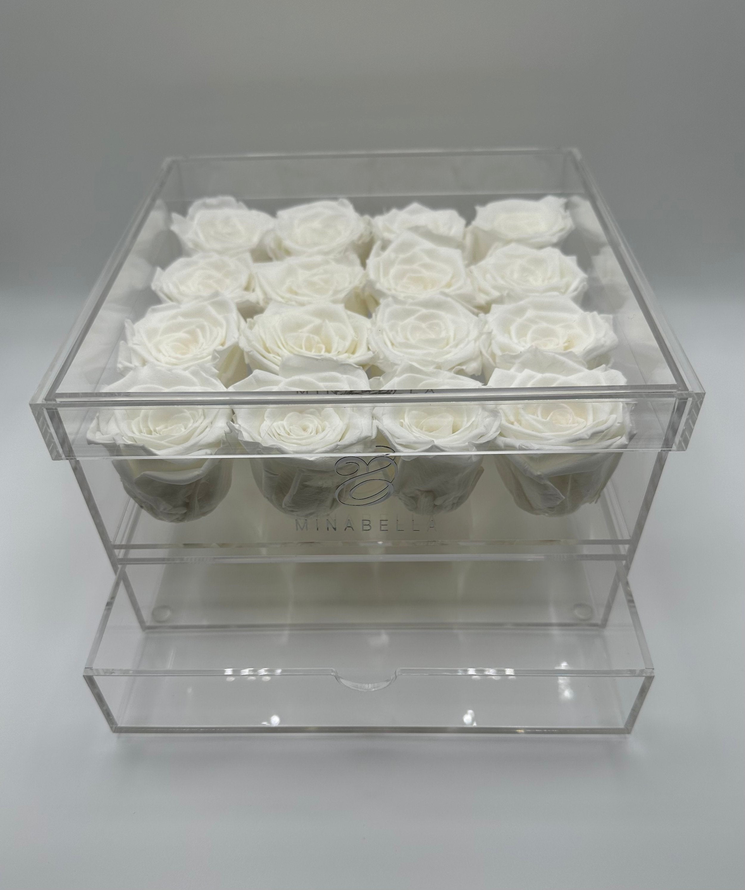 Acrylic Rose Box (White)