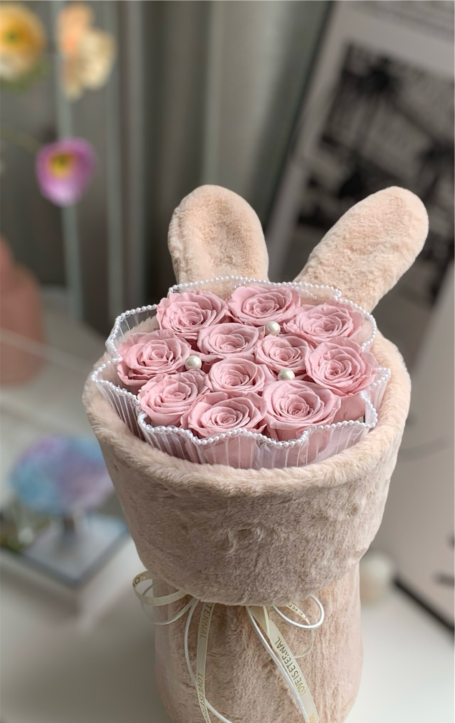 フラワー/ガーデン Ramb's ear mini lease＆mini bouquet no377
